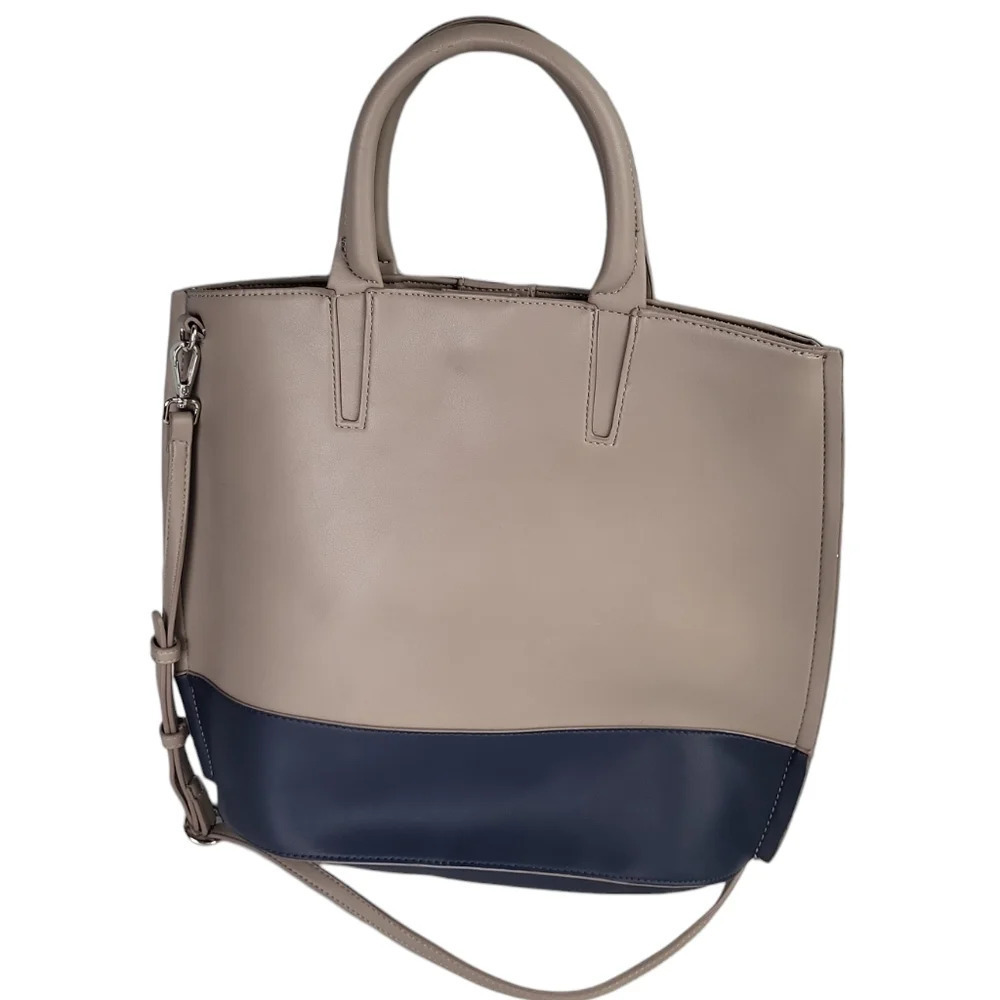 Danielle Nicole Two-Tone Tan Tote Purse - Picture 3 of 5